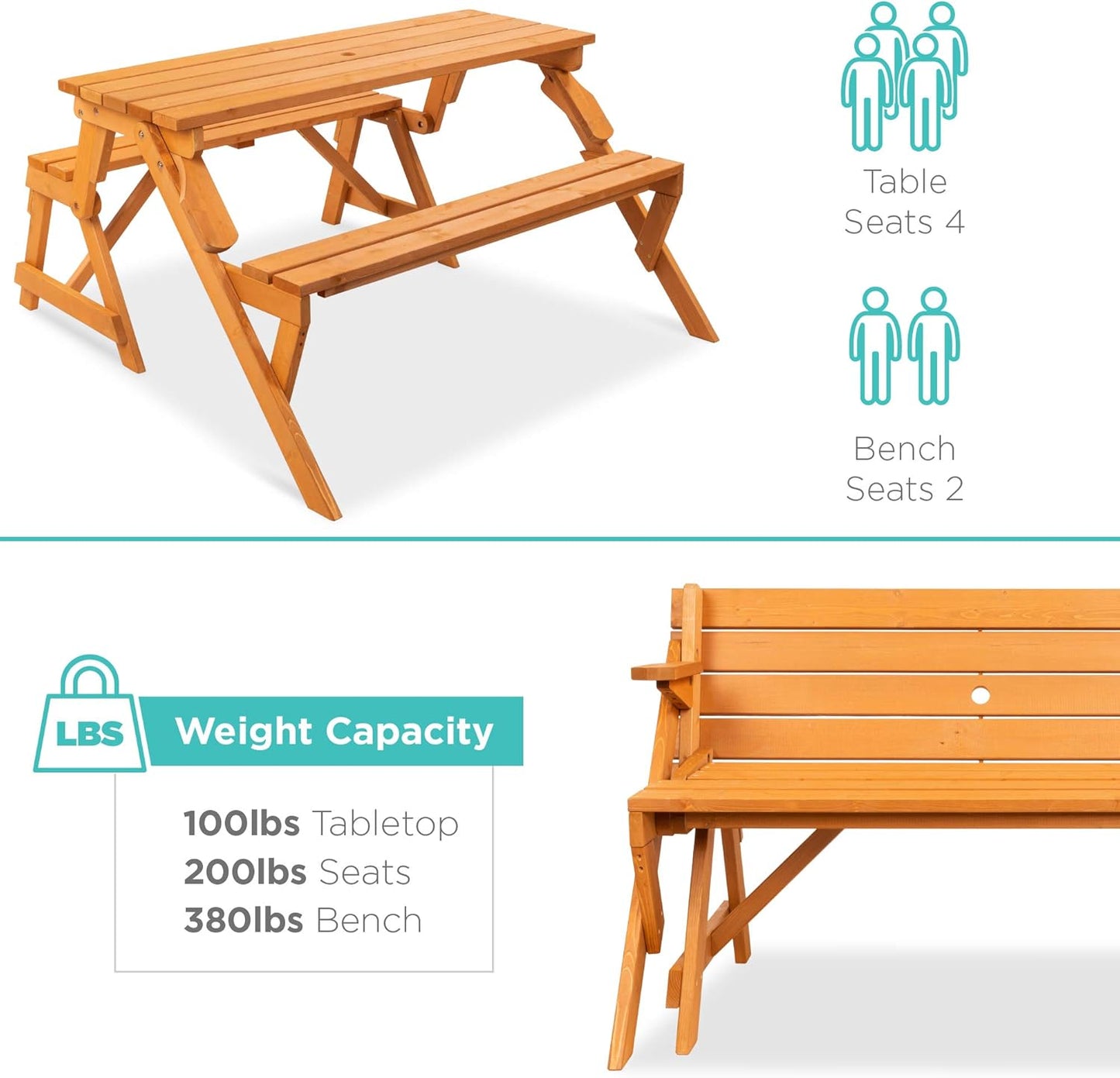 2-in-1 Picnic Table